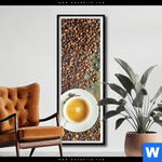 Poster Kaffee Genuss Schmal Produktvorschau mit dem Bild Kaffee-Genuss im Format Schmal.