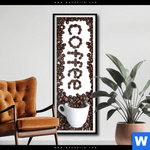 Poster Kaffeegenuss Aus Besten Bohnen Schmal Produktvorschau mit dem Bild Kaffeegenuss aus besten Bohnen im Format Schmal.
