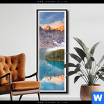Poster Kanadischer Bergsee Schmal Produktvorschau mit dem Bild Kanadischer Bergsee im Format Schmal.