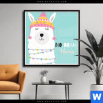 Poster Kein Drama Lama Quadrat Produktvorschau mit dem Bild Kein Drama Lama im Format Quadrat.