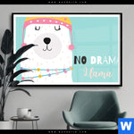 Poster Kein Drama Lama Querformat Produktvorschau mit dem Bild Kein Drama Lama im Format Querformat.