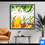 Poster Knackiges Frisches Gemuese Quadrat Produktvorschau mit dem Bild Knackiges frisches Gemüse im Format Quadrat.