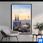 Poster Koelner Skyline Hochformat Produktvorschau mit dem Bild Kölner Skyline im Format Hochformat.