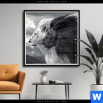 Poster Kontrast Loewenkraft Quadrat Produktvorschau mit dem Bild Kontrast Löwenkraft im Format Quadrat.