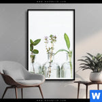 Poster Kraeuter In Flaschen Hochformat Produktvorschau mit dem Bild Kräuter in Flaschen im Format Hochformat.