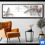 Poster Kuestenfeeling Muschel Panorama Produktvorschau mit dem Bild Küstenfeeling - Muschel im Format Panorama.