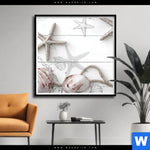 Poster Kuestenfeeling Muschel Quadrat Produktvorschau mit dem Bild Küstenfeeling - Muschel im Format Quadrat.