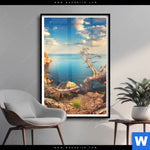 Poster Kuestenlandschaft Mit Altem Baum Hochformat Produktvorschau mit dem Bild Küstenlandschaft mit altem Baum im Format Hochformat.