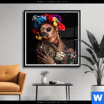 Poster La Calavera Catrina No 2 Quadrat Produktvorschau mit dem Bild La Calavera Catrina No.2 im Format Quadrat.