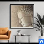 Poster Laechelnder Buddha Quadrat Produktvorschau mit dem Bild Lächelnder Buddha im Format Quadrat.