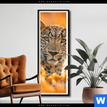 Poster Leopardentraum In Orange Schmal Produktvorschau mit dem Bild Leopardentraum in Orange im Format Schmal.
