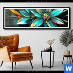 Poster Leuchtende Fantasieblueten Panorama Produktvorschau mit dem Bild Leuchtende Fantasieblüten im Format Panorama.