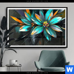 Poster Leuchtende Fantasieblueten Querformat Produktvorschau mit dem Bild Leuchtende Fantasieblüten im Format Querformat.