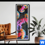 Poster Leuchtende Quallen Unter Wasser Schmal Produktvorschau mit dem Bild Leuchtende Quallen unter Wasser im Format Schmal.