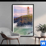 Poster Leuchtturm Bei Stuermischer See Hochformat Produktvorschau mit dem Bild Leuchtturm bei stürmischer See im Format Hochformat.
