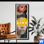Poster Like Florales Portraet Schmal Produktvorschau mit dem Bild LIKE - Florales Porträt im Format Schmal.