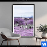 Poster Lila Savanne Kopie Hochformat Produktvorschau mit dem Bild Lila Savanne im Format Hochformat.