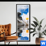 Poster Lilie Zensteine Schmal Produktvorschau mit dem Bild Lilie & Zensteine im Format Schmal.