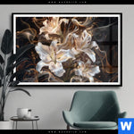 Poster Lilien In Goldenem Rauch Querformat Produktvorschau mit dem Bild Lilien in goldenem Rauch im Format Querformat.