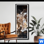 Poster Lilien In Goldenem Rauch Schmal Produktvorschau mit dem Bild Lilien in goldenem Rauch im Format Schmal.