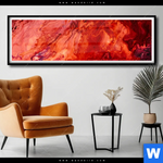 Poster Liquid Marmor Rot Panorama Produktvorschau mit dem Bild Liquid Marmor rot im Format Panorama.