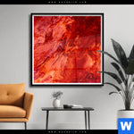 Poster Liquid Marmor Rot Quadrat Produktvorschau mit dem Bild Liquid Marmor rot im Format Quadrat.