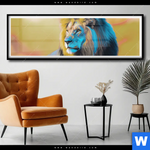 Poster Loewe Farben Der Wildnis Panorama Produktvorschau mit dem Bild Löwe - Farben der Wildnis im Format Panorama.