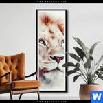 Poster Loewe Im Farbenspiel Schmal Produktvorschau mit dem Bild Löwe im Farbenspiel im Format Schmal.