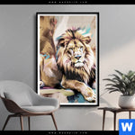 Poster Loewe Koenig Der Tiere Hochformat Produktvorschau mit dem Bild Löwe - König der Tiere im Format Hochformat.