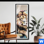 Poster Loewe Koenig Der Tiere Schmal Produktvorschau mit dem Bild Löwe - König der Tiere im Format Schmal.