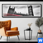 Poster London In Bewegung Panorama Produktvorschau mit dem Bild London in Bewegung im Format Panorama.