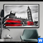 Poster London In Bewegung Querformat Produktvorschau mit dem Bild London in Bewegung im Format Querformat.