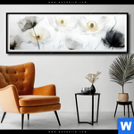 Poster Luftige Bluetenstille Panorama Produktvorschau mit dem Bild Luftige Blütenstille im Format Panorama.
