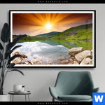 Poster Majestaetischer Sonnenuntergang Querformat Produktvorschau mit dem Bild Majestätischer Sonnenuntergang im Format Querformat.