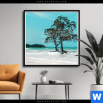 Poster Mangrovenbaum Im Wasser Quadrat Produktvorschau mit dem Bild Mangrovenbaum im Wasser im Format Quadrat.