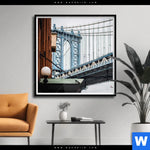 Poster Manhattan Quadrat Produktvorschau mit dem Bild Manhattan im Format Quadrat.