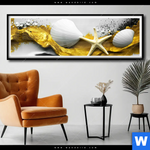 Poster Maritime Muschel Kunst Panorama Produktvorschau mit dem Bild Maritime Muschel-Kunst im Format Panorama.