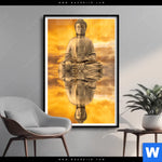 Poster Meditierender Buddha Am See Hochformat Produktvorschau mit dem Bild Meditierender Buddha am See im Format Hochformat.
