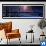 Poster Milchstrasse Ueber Einem Feldweg Panorama Produktvorschau mit dem Bild Milchstraße über einem Feldweg im Format Panorama.