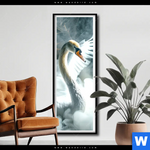 Poster Mystischer Schwan Im Nebel Schmal Produktvorschau mit dem Bild Mystischer Schwan im Nebel im Format Schmal.