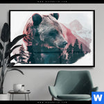 Poster Natur Und Braunbaer Querformat Produktvorschau mit dem Bild Natur und Braunbär im Format Querformat.