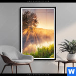 Poster Nebel Am Fluss Hochformat Produktvorschau mit dem Bild Nebel am Fluss im Format Hochformat.