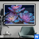 Poster Neon Sukkulenten Querformat Produktvorschau mit dem Bild Neon Sukkulenten im Format Querformat.