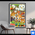 Poster Niedliche Waldtiere Hochformat Produktvorschau mit dem Bild Niedliche Waldtiere im Format Hochformat.