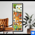 Poster Niedliche Waldtiere Schmal Produktvorschau mit dem Bild Niedliche Waldtiere im Format Schmal.