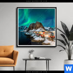 Poster Nordlichter Quadrat Produktvorschau mit dem Bild Nordlichter im Format Quadrat.