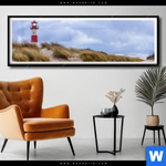 Poster Nordsee Leuchtturm Panorama Produktvorschau mit dem Bild Nordsee Leuchtturm im Format Panorama.