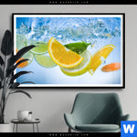 Poster Obst Unter Wasser Querformat Produktvorschau mit dem Bild Obst unter Wasser im Format Querformat.