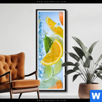 Poster Obst Unter Wasser Schmal Produktvorschau mit dem Bild Obst unter Wasser im Format Schmal.
