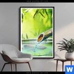 Poster Orchidee Im Japanischer Brunnen Hochformat Produktvorschau mit dem Bild Orchidee im japanischer Brunnen im Format Hochformat.